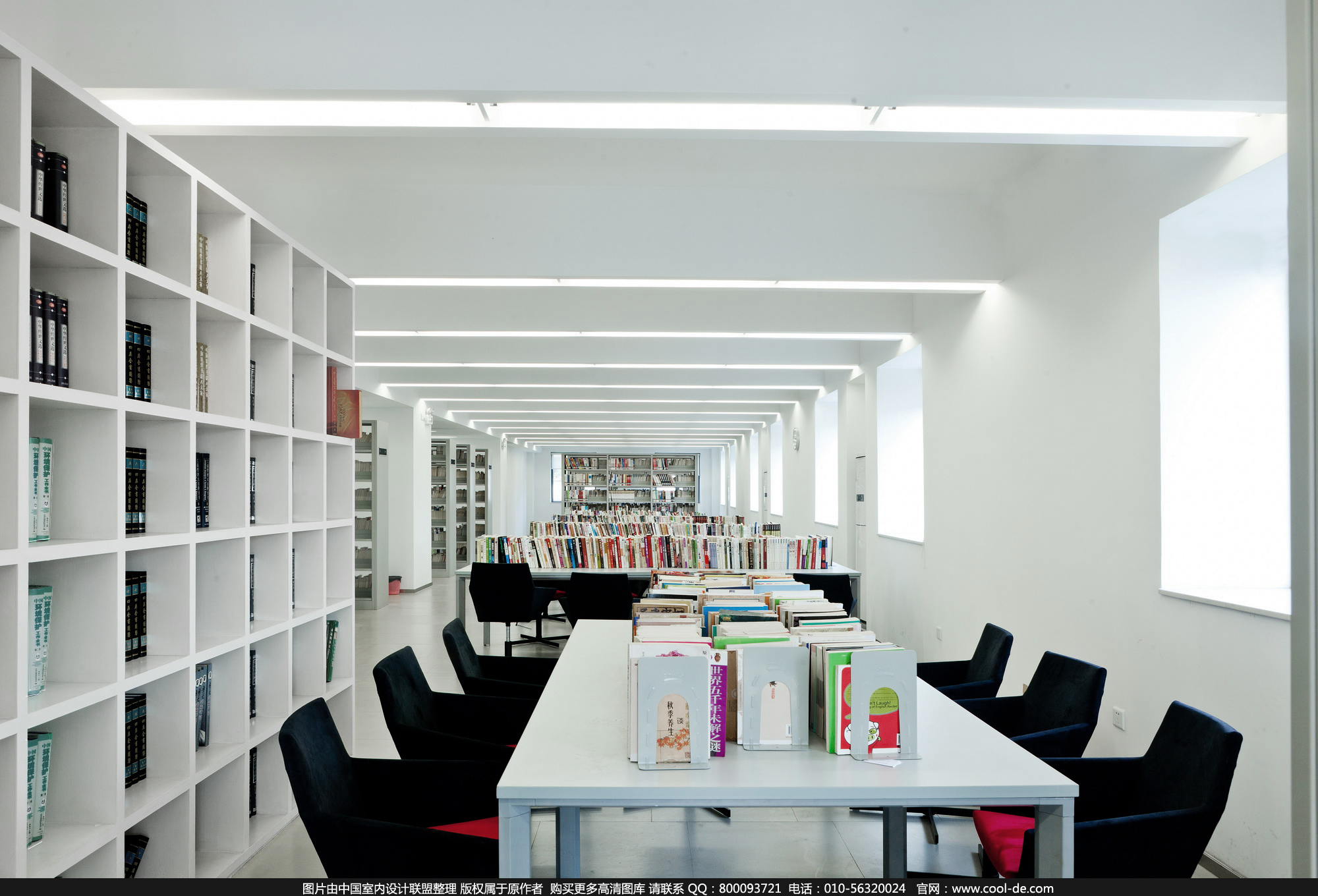 400平清新簡(jiǎn)約圖書室裝修設(shè)計(jì)效果圖-第7張圖片-上海古都建筑設(shè)計(jì)集團(tuán)